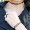 TATTOO Stretch Tattoo Choker Necklace Bracelet Ring SET