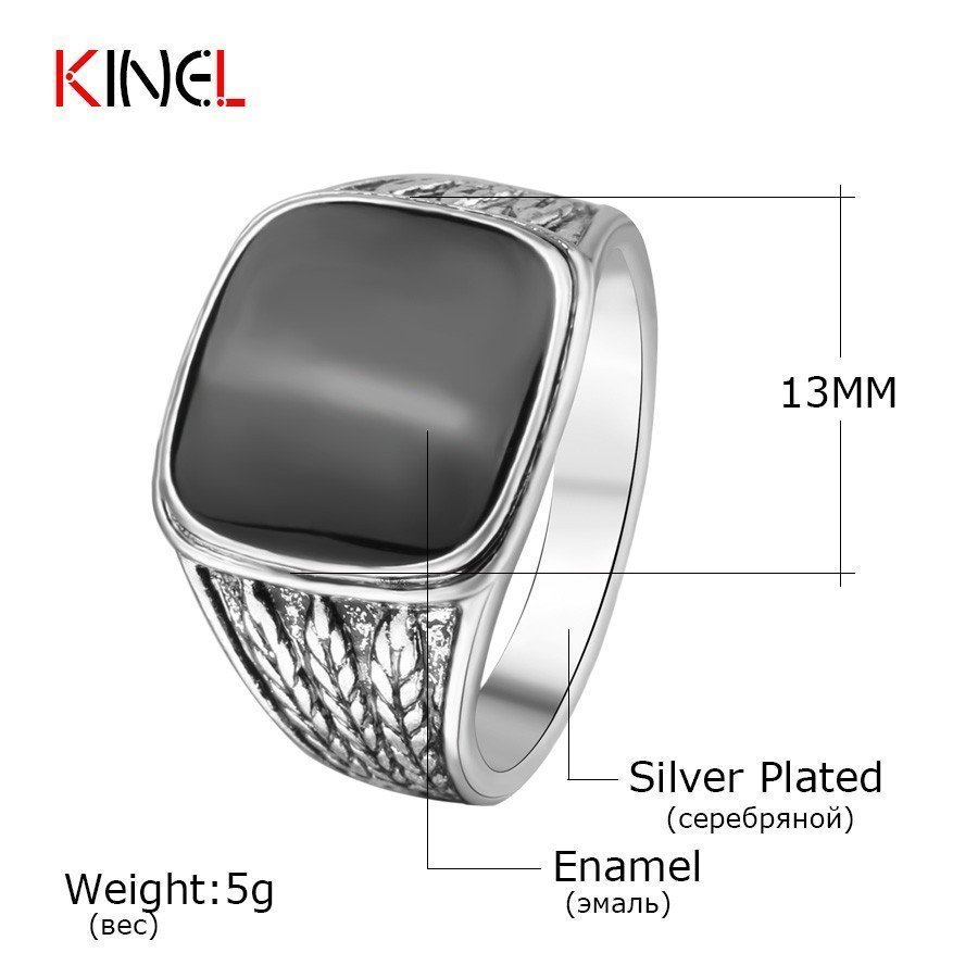 Crystal Round Black Stone Resin Rings For Men Crystal Round Black Stone Resin Rings For Men