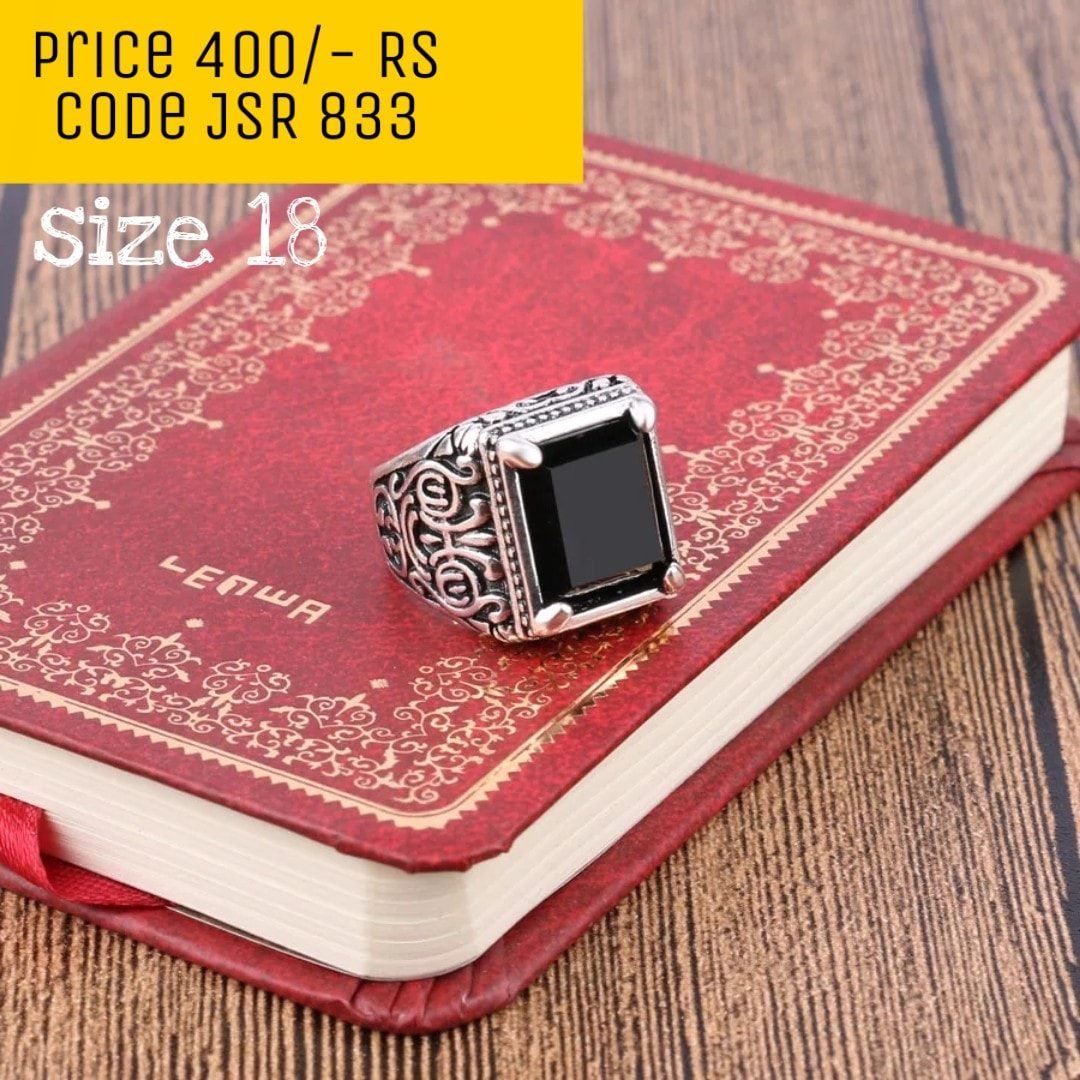 Men’s Black Filled Antique Silver Rings Price in Pakistan J.S