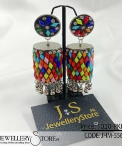 Unique Oxidized Silver Jhumka Earrings