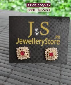 Cluster Crystal Square Earrings