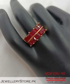 Square Design Brown Ring