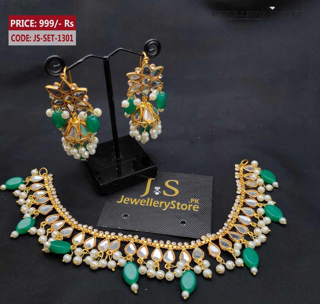 Buy Latest Kundan Choker Necklace Set J.S Jewellery Store PK
