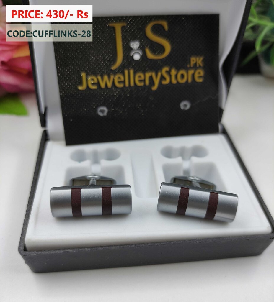 Branded Trendy Design Of Cufflink In Silver For Man Price in Pakistan