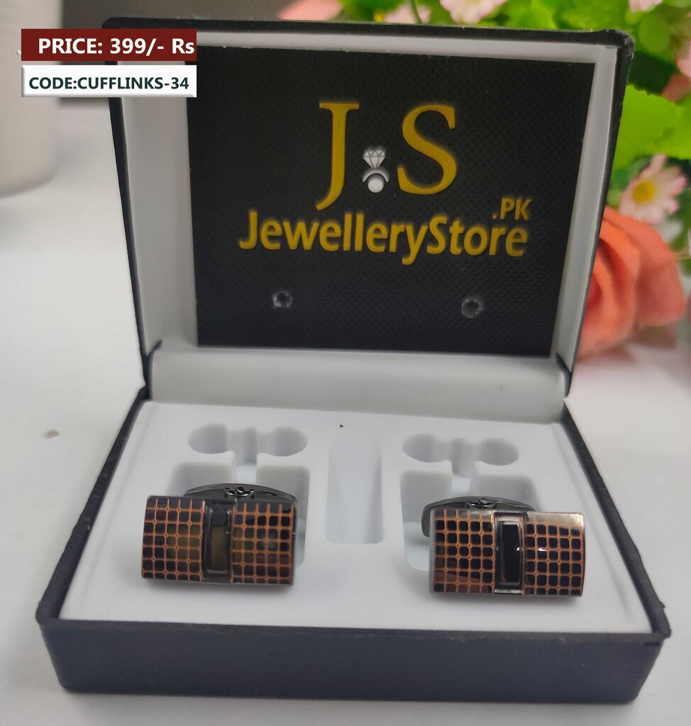 Branded Check Design Cufflinks Price in Pakistan J.S Jewellery Store PK
