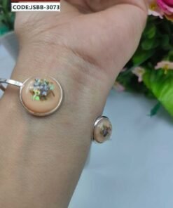 Branded 3D Stone Cuff Bracelet