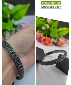 Branded Black Bangle