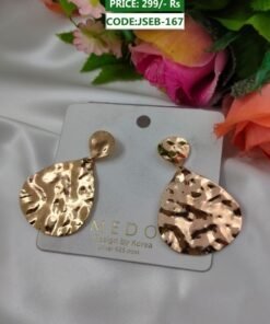 Brand Medo Golden Curvy Fashion Earrings