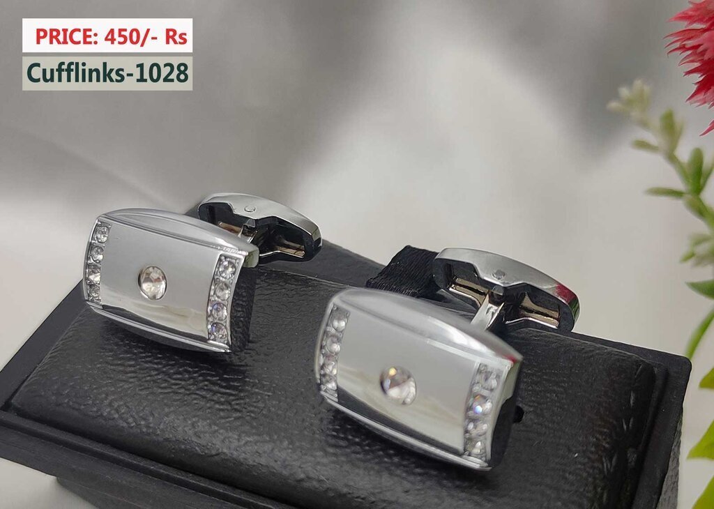 Rectangle Silver Cufflinks Stud Price in Pakistan J.S Jewellery Store PK