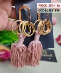 Branded Thread Tassel Earrings