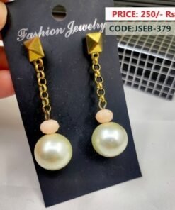 Branded White Pearl Dropping Earrings