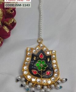 Lotus Design Meenkari Bahawalpuri Jewellery Tikka