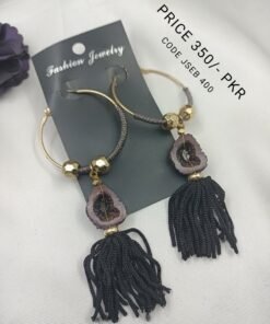 Branded Unique Fancy Hoop Tassel Earrings