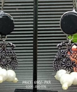 Antique Indian Oxidized Charm Earrings