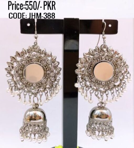Oxidised mirror jhumkas Clearance
