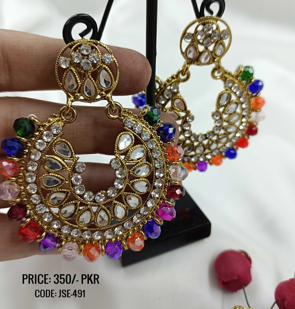 Flipkart.com - Buy manohar Gold Plated Fancy Hoop bali earing Gold Design  (MG629 B) Brass Hoop Earring Online at Best Prices in India