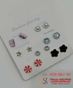 Branded Weekly 7 Pair Of Deal Stud Earrings