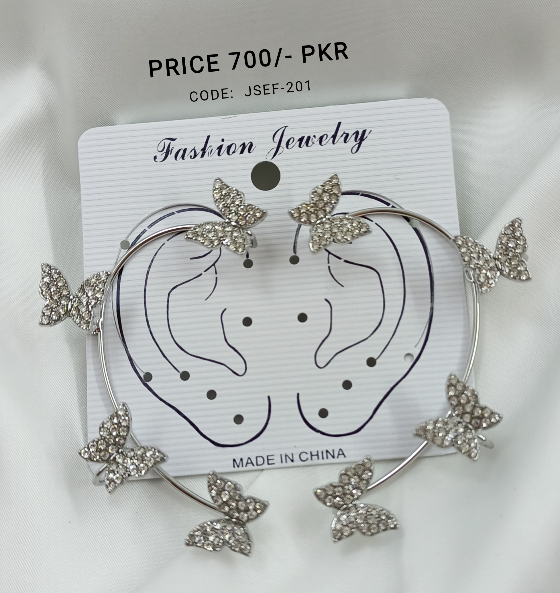 Trendy Butterfly Ear Clip Earcuff Non Piercing J.S Jewellery