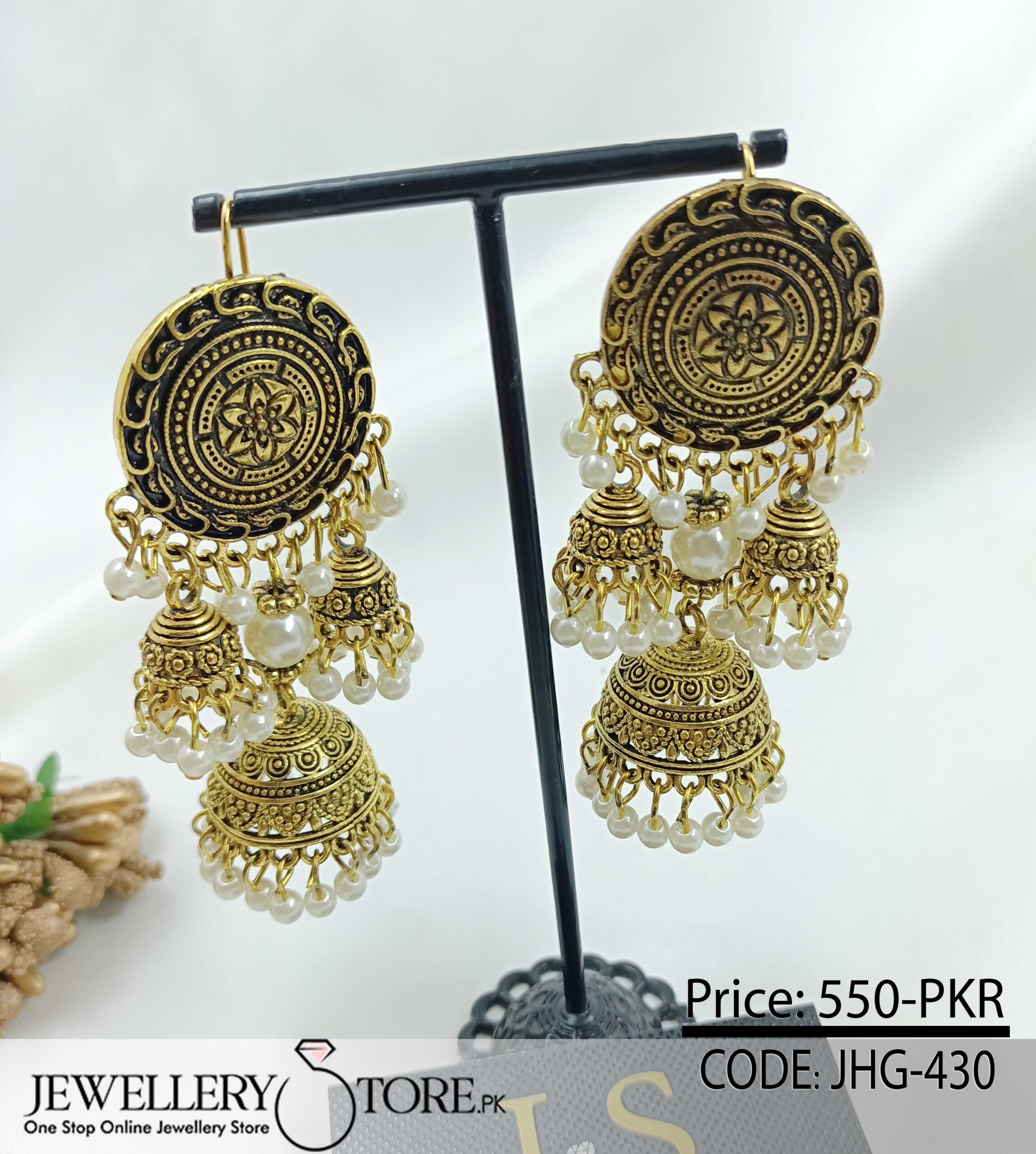 Artificial Necklace Online with Jhumka Earrings - necklace sets - jewellery