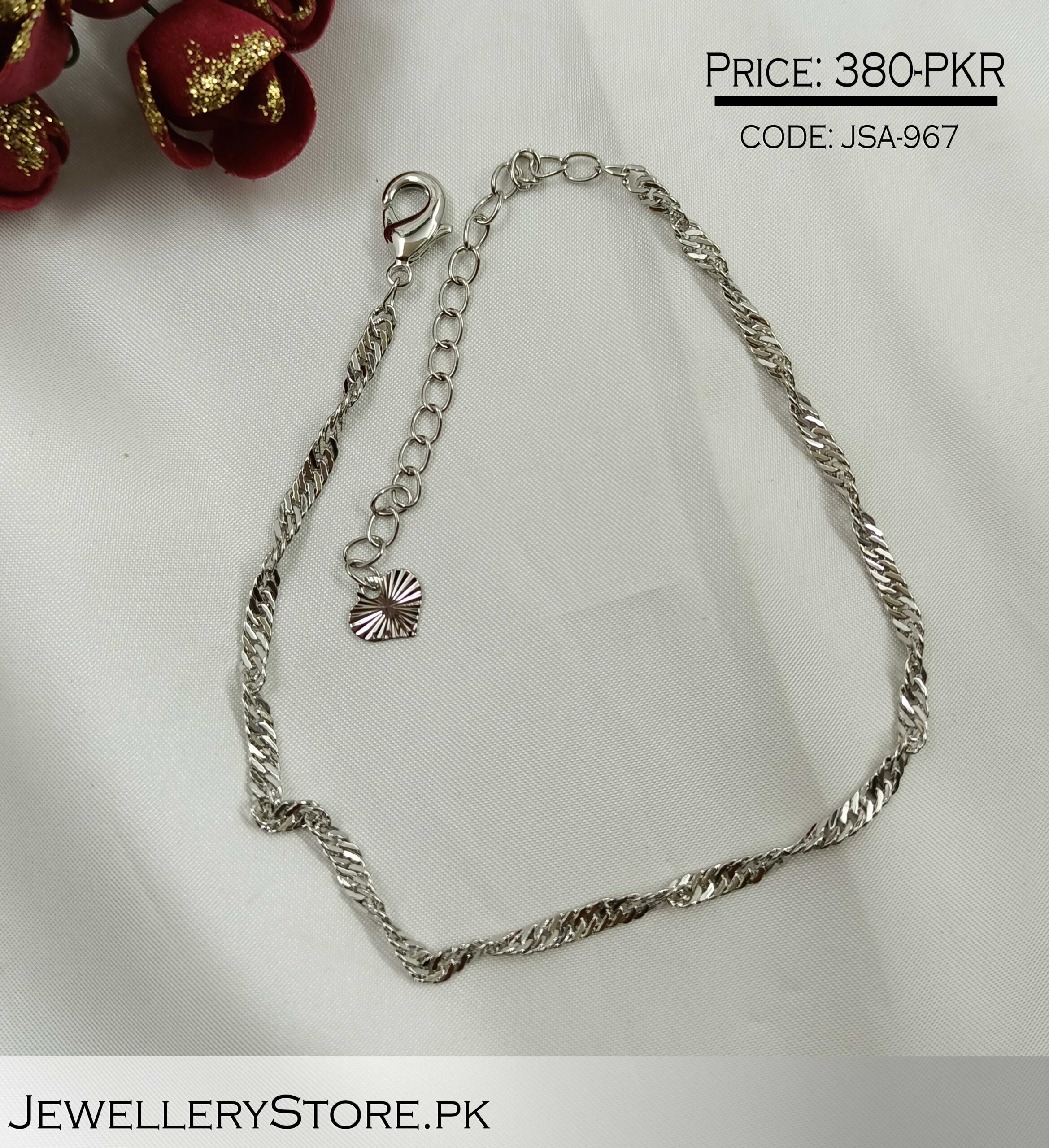 Silver Chain Anklet J.S Jewellery Store PK