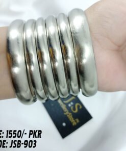 Tribal Plain Silver Antique Bangles In Kara Style