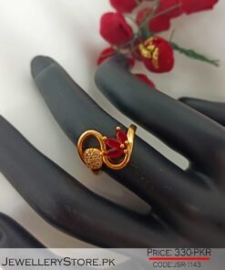 Red Crystal Engagement Ring For Women