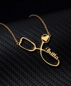 Gift For Doctor Personalize Name Pendant Necklace