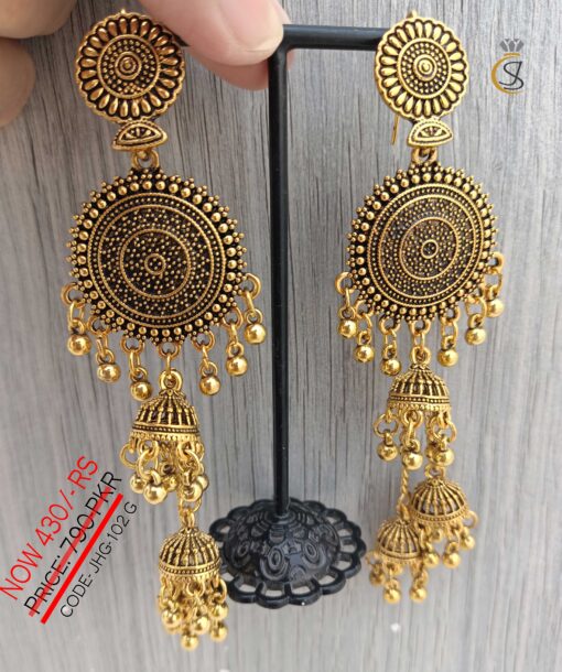 Traditional Indian Bridal Earrings - J.S Jewellery Store PK