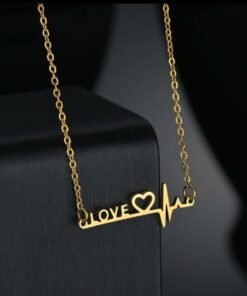 Heart Beat Pendant With Customized Name
