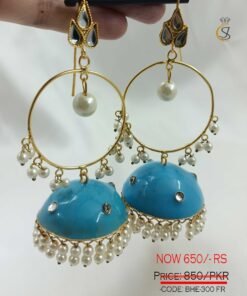 Meenakari jhumkas