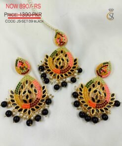 Fancy Earrings With Tikka Jewellery Set