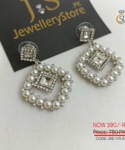 Elegant Pearl Hoop Earrings