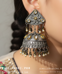 Elegant Oxidized Jhumka Earrings