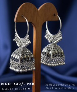 Precious Stones Jhumka Earrings