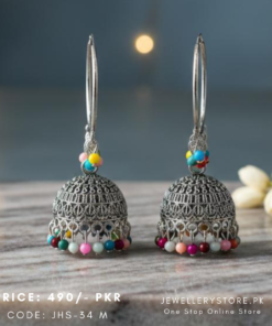 Multi Color Bali Jhumka Earrings