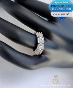White Crystal Engagement Ring For Women