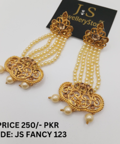 Golden Fancy Jhoomar Design Earrings