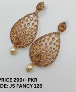 Bridal Leaf Design Ganpati Earrings