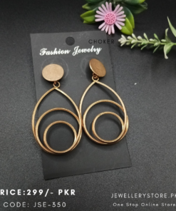 Branded Golden Multi Hoop Dangle Earrings