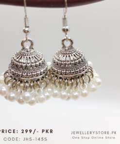 Trendy Oxidized Ethnic Small Silver Jhumka