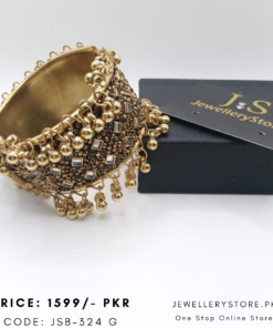 Oxidized Trendy Design Golden Cuff Bracelet