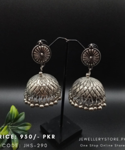 Big Size Indian Oxidized Jhumka