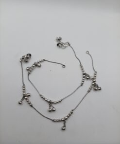 Antique Silver Oxidized Anklets