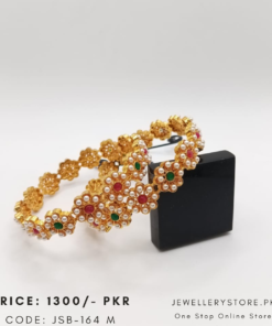 Party Wear Pearl Kara(Bangles) Set