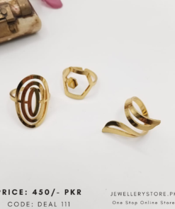 Stylish Stainless Steel Rings – Pack of 3 (Only Rs. 450)