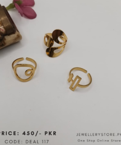 Stylish Stainless Steel Rings – Pack of 3 (Only Rs. 450)