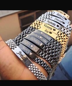 Personalized Engraved Stainless Steel Bracelet