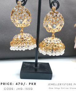 Trendy Golden & Silver Jhumka Earrings