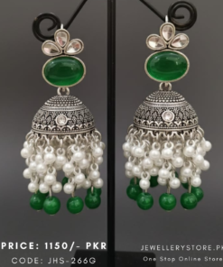 Crystal Pearl Indian Traditional Jhumka Earring