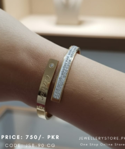 Stainless Steel Cartier Bracelet With Zircon Stone